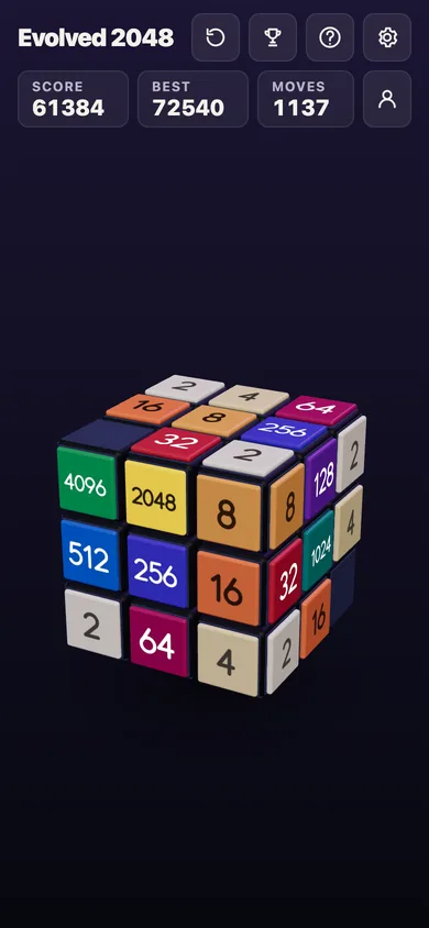 Evolved 2048 on phone
