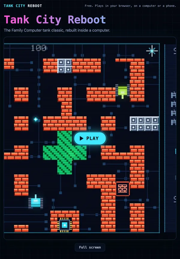 Tank City Reboot on tablet