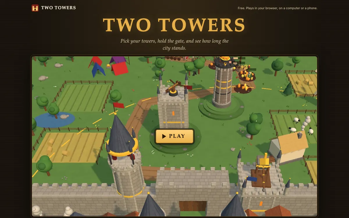 Two Towers on desktop